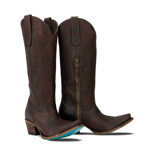 Cognac leather Smokeshow cowboy boots