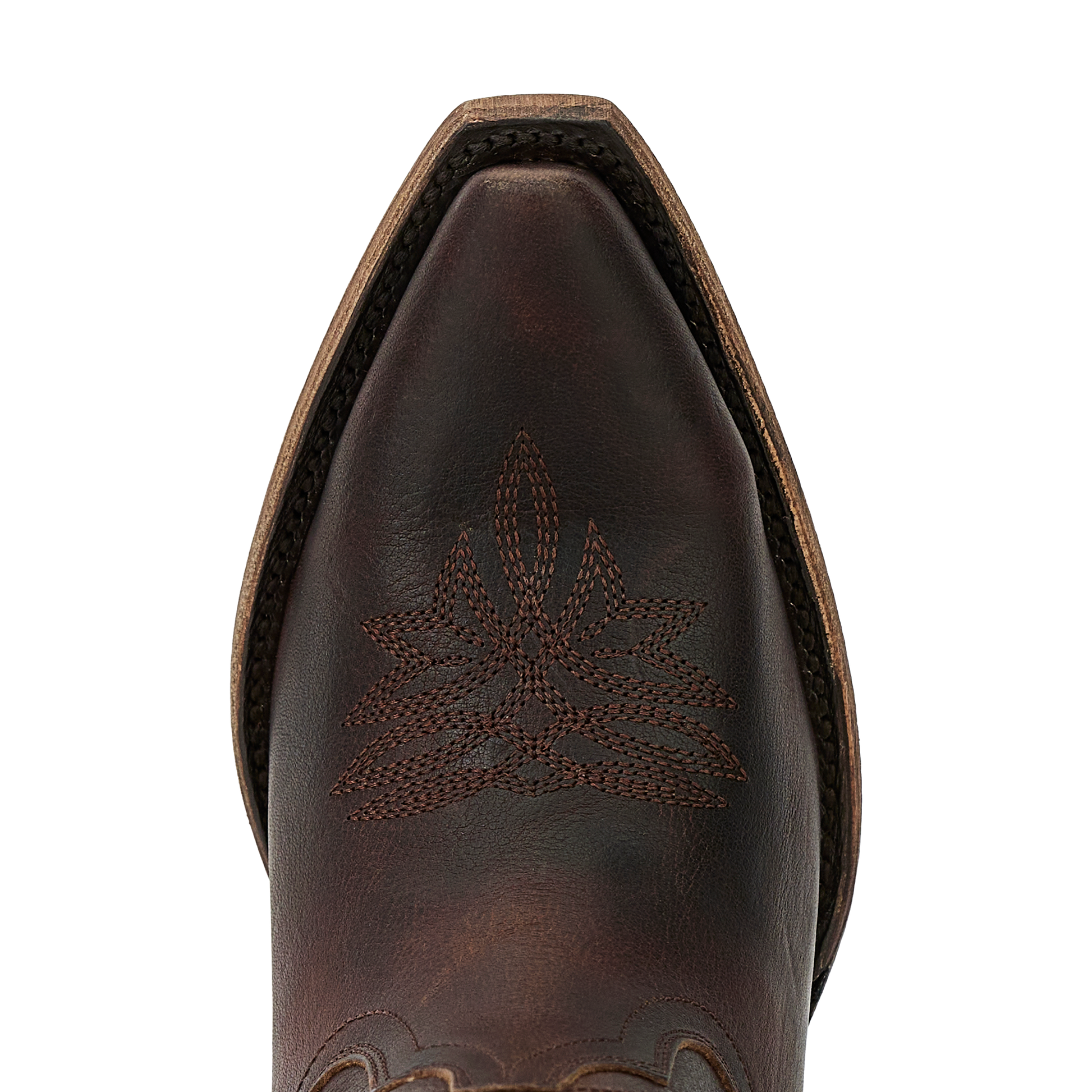 Cognac leather Smokeshow cowboy boot toe