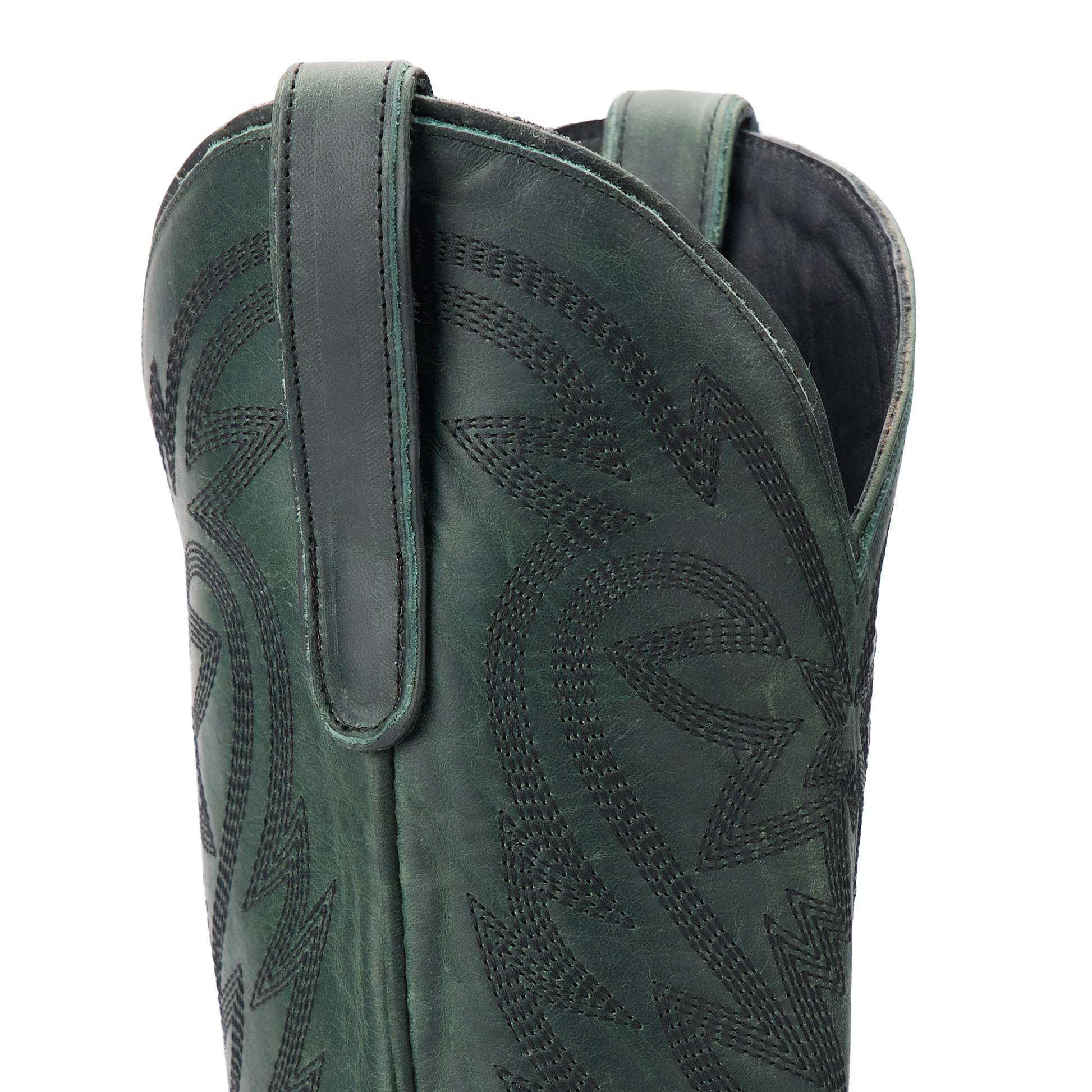 Emerald green Smokeshow cowboy boot detail