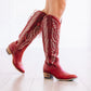 Monica Knee High Corset - Smoldering Ruby