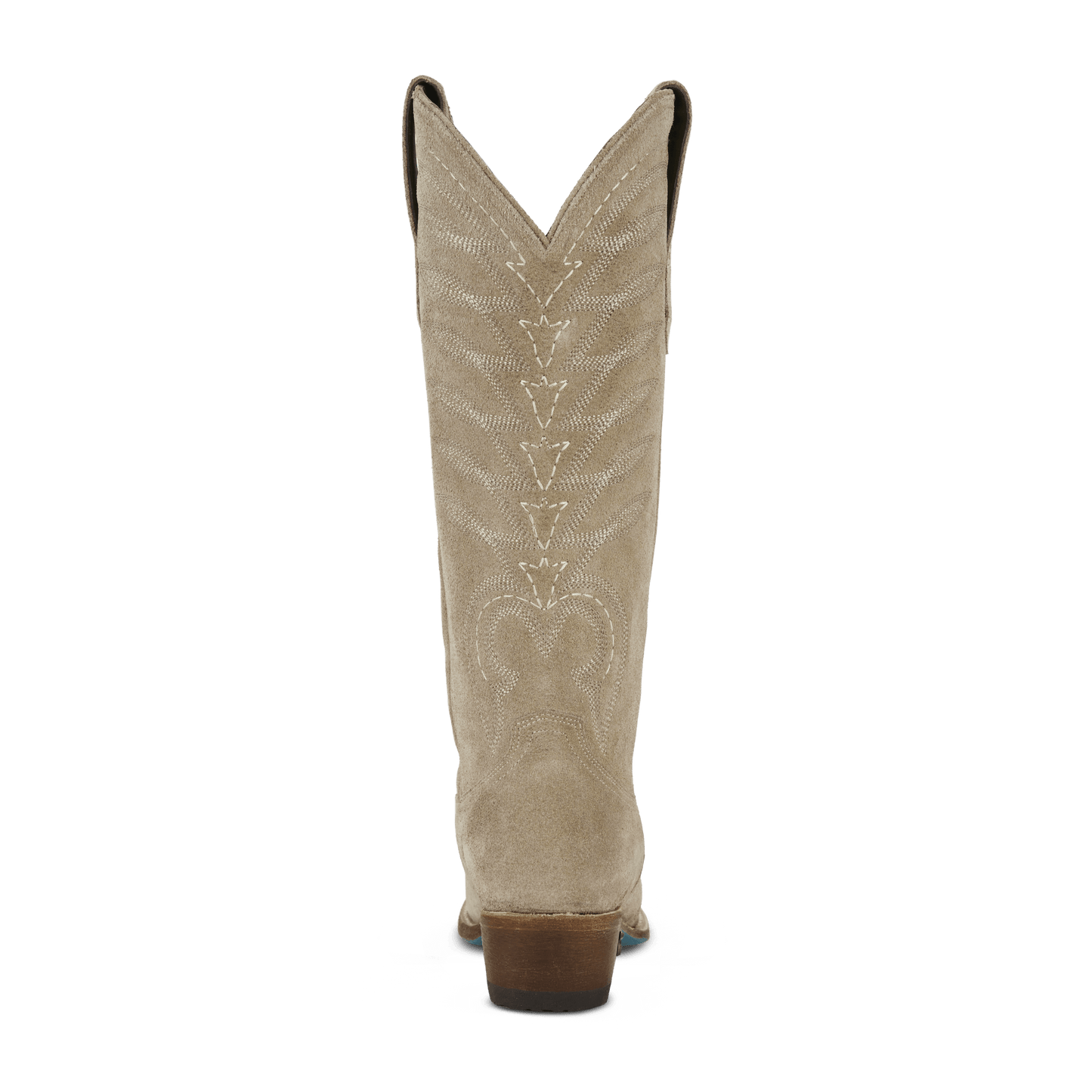 Tan squash blossom cowboy boot