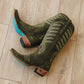 Squash Blossom Boot - Olive Suede