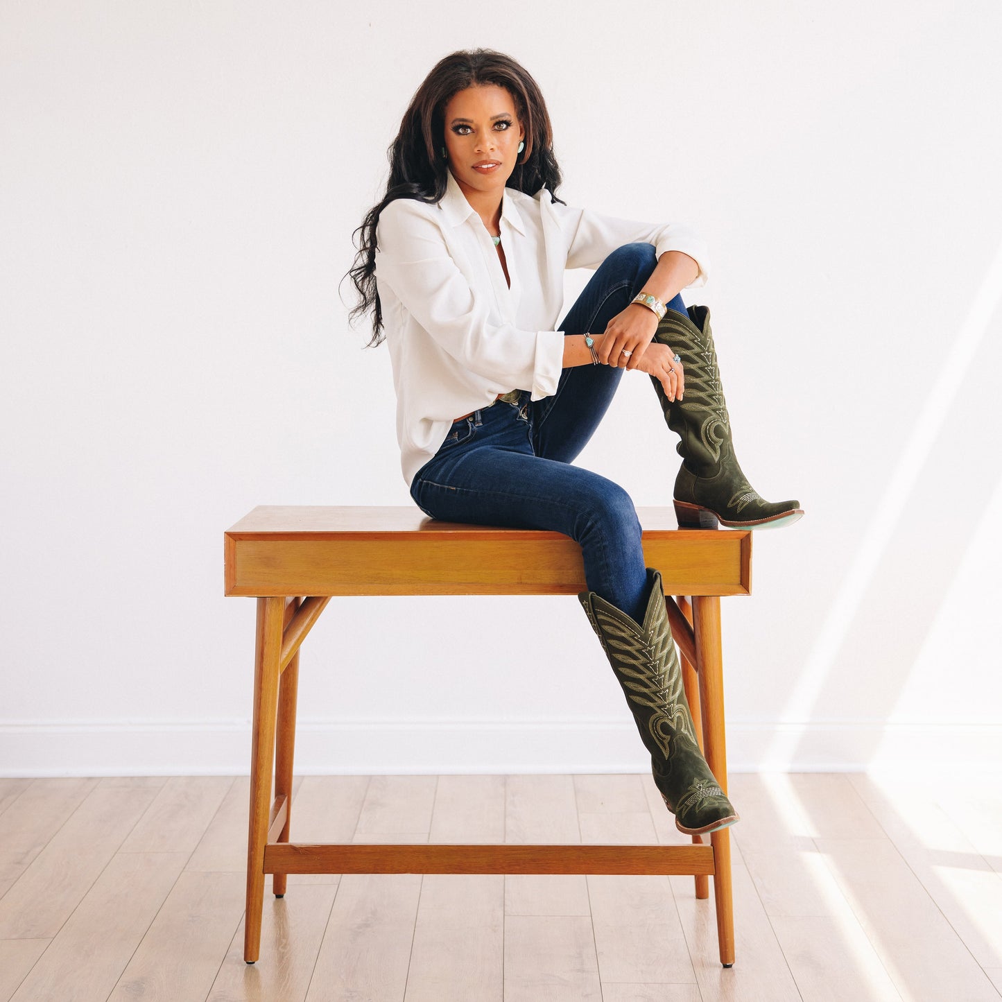 Squash Blossom Boot - Olive Suede