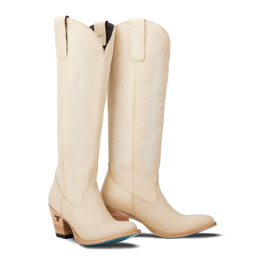 Jentry Knee High Boot - Pale Ivory