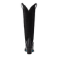 Jentry Knee High Boot - Jet Black & Soft Black Suede