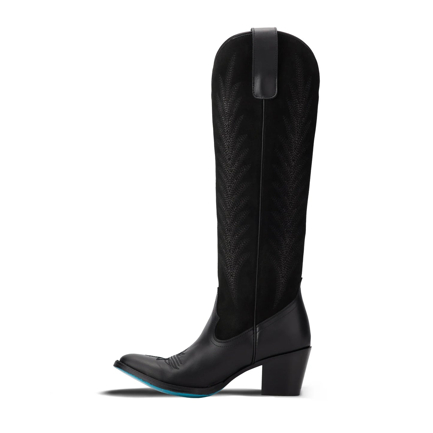 Jet black suede Jentry cowboy boot