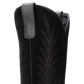 Jentry Knee High Boot - Jet Black & Soft Black Suede