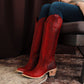 Jentry Knee High Boot in Smoldering Ruby | Bourbon Cowgirl