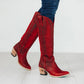 Jentry Knee High Boot in Smoldering Ruby | Bourbon Cowgirl