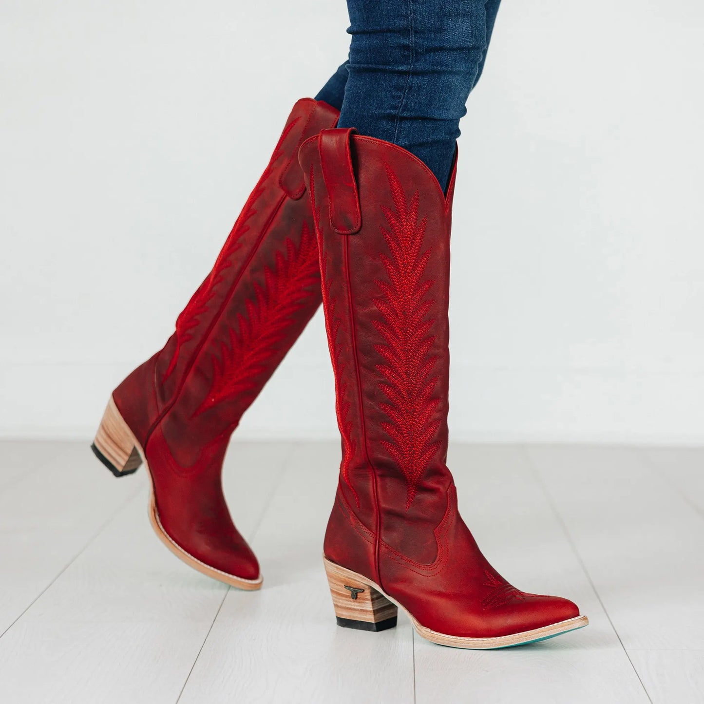 Jentry Knee High Boot in Smoldering Ruby | Bourbon Cowgirl