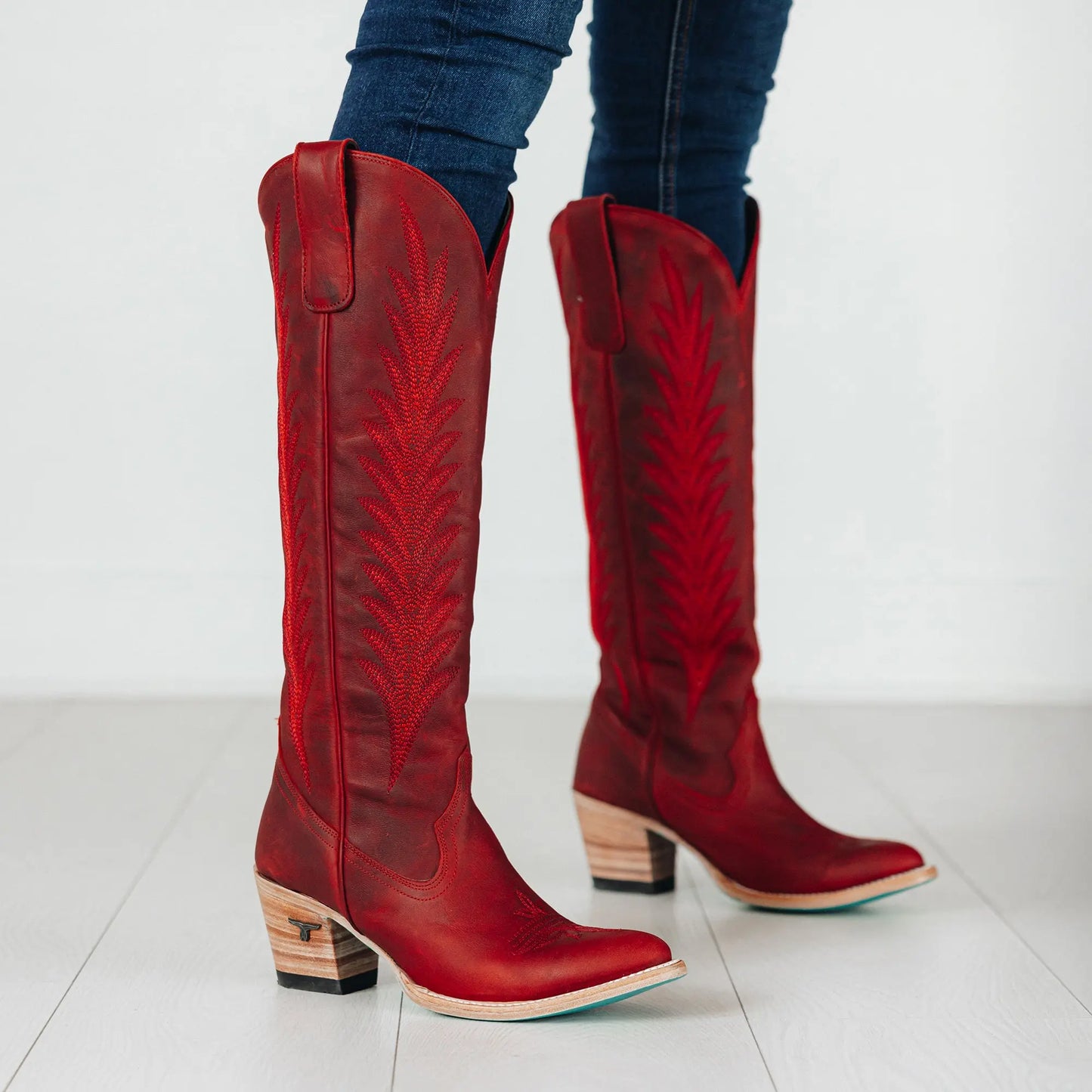Jentry Knee High Boot in Smoldering Ruby | Bourbon Cowgirl