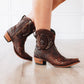 Cossette Bootie in Cognac leather