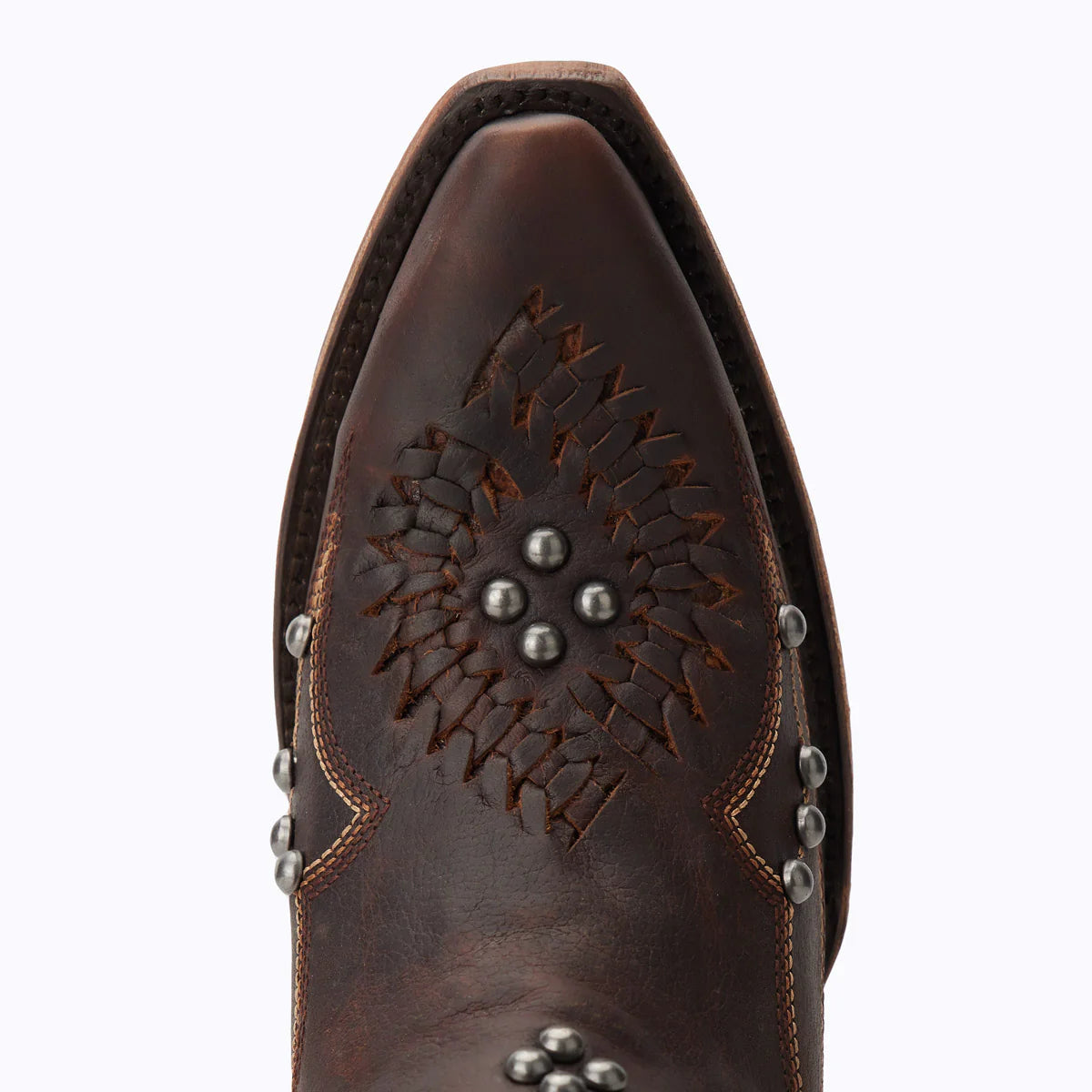 Cognac Cossette Bootie Detail