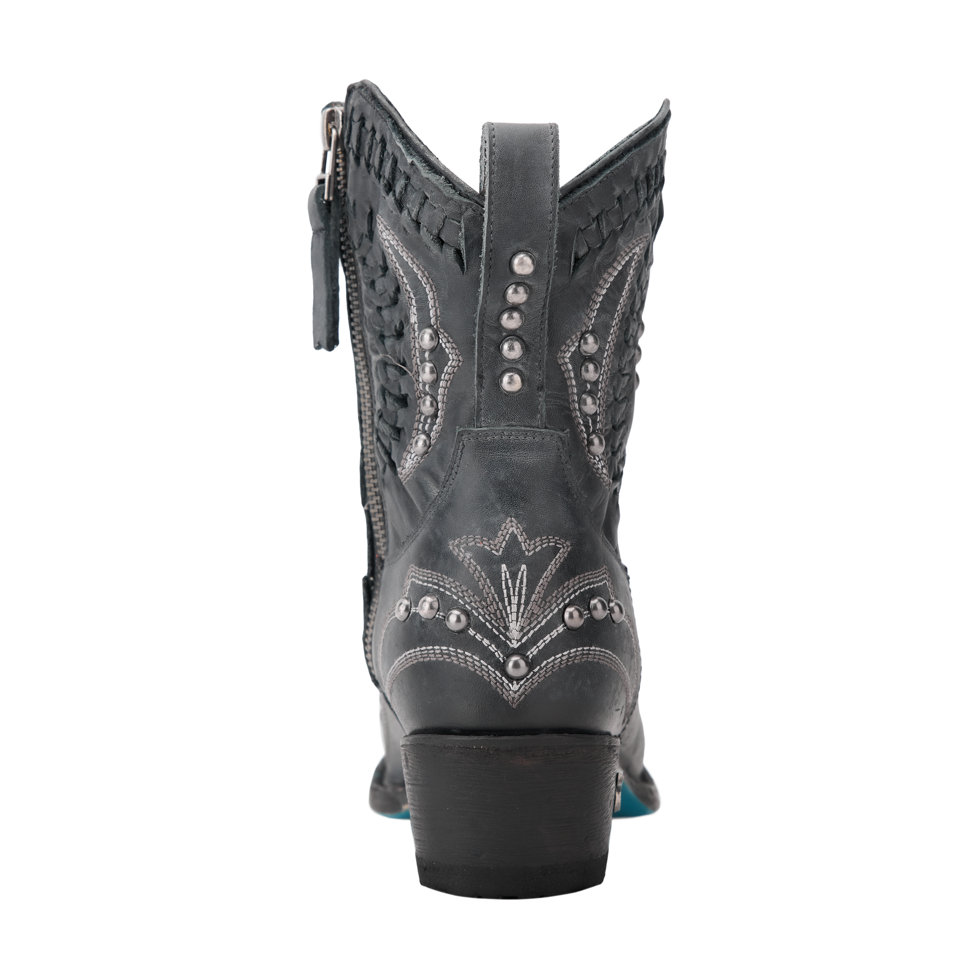 Distressed black leather Cossette Bootie