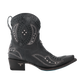 Distressed Jet Black Cossette Bootie