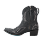 Distressed Jet Black Cossette Bootie