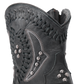 Distressed Jet Black Cossette Bootie with Studs