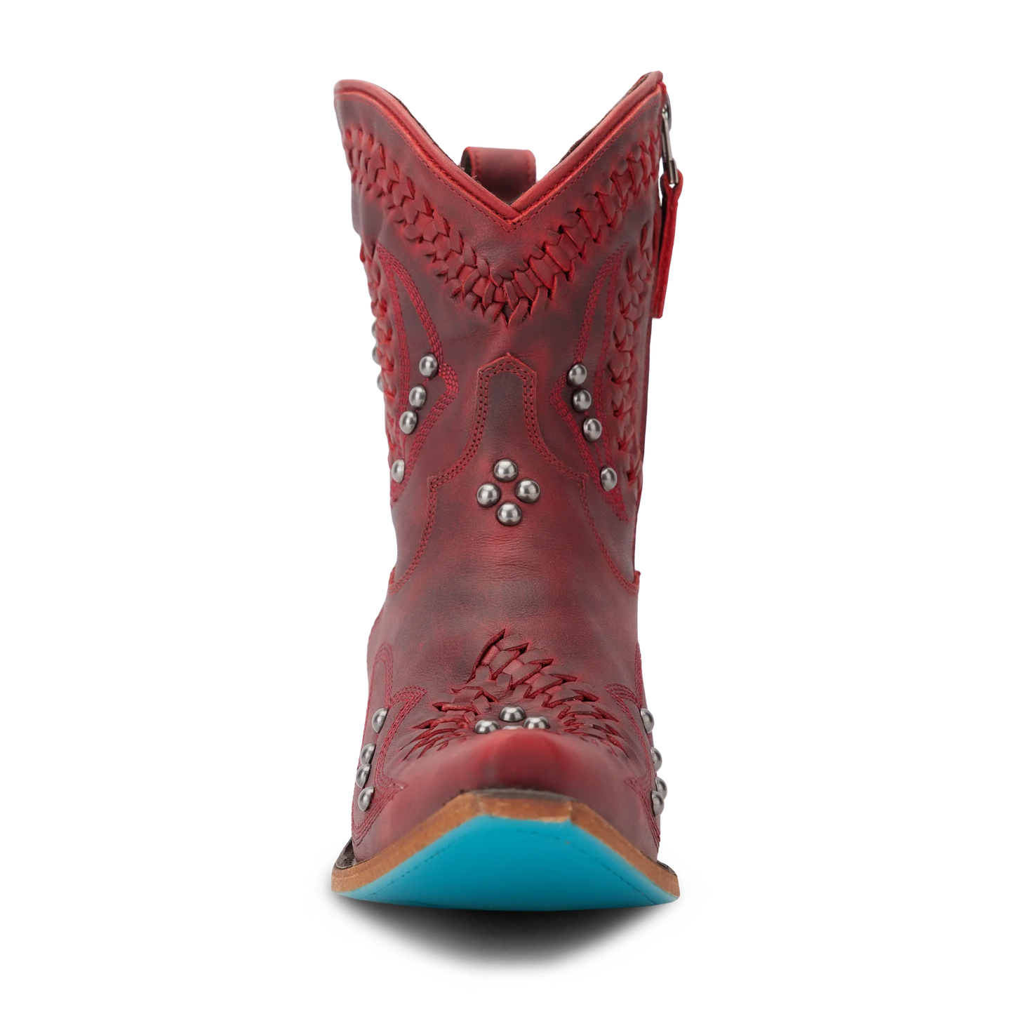 Cossette Bootie in Smoldering Ruby red leather