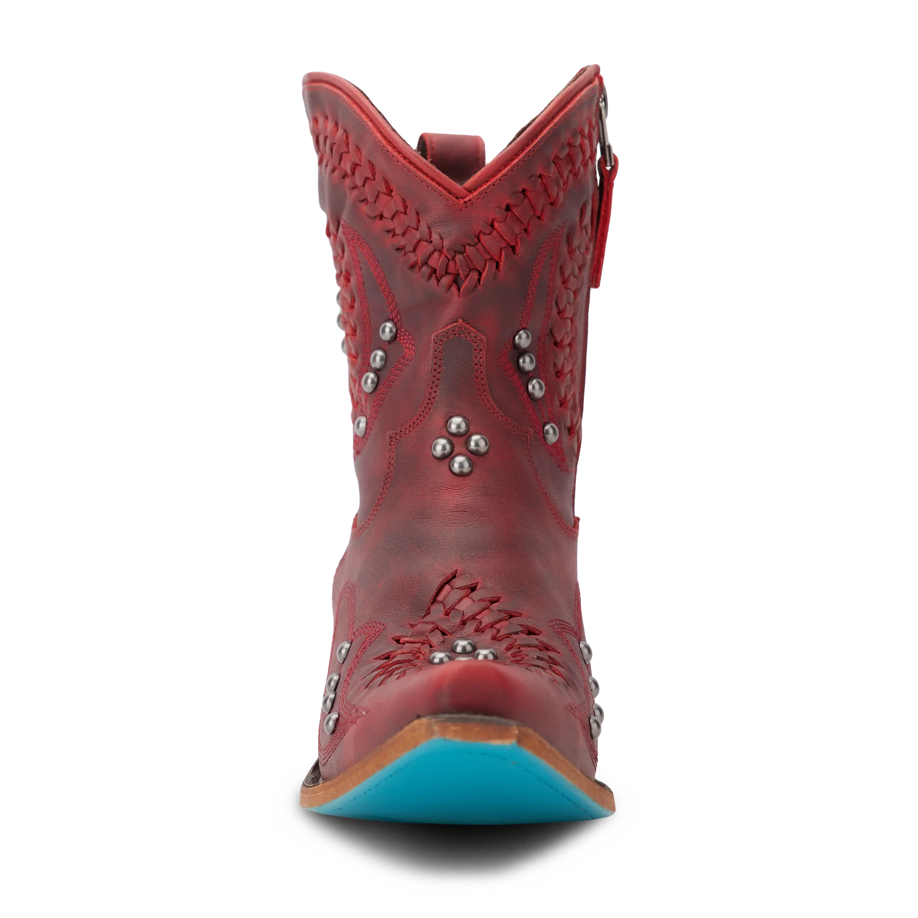 Cossette Bootie in Smoldering Ruby red leather