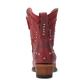 Smoldering Ruby Cossette Bootie - Red Leather Cowboy Boot
