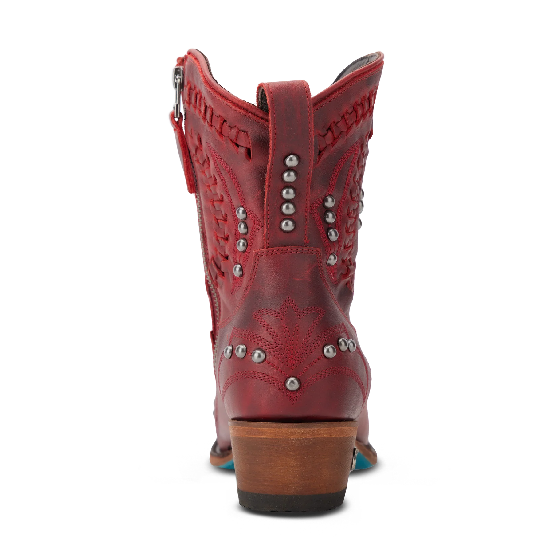 Smoldering Ruby Cossette Bootie - Red Leather Cowboy Boot