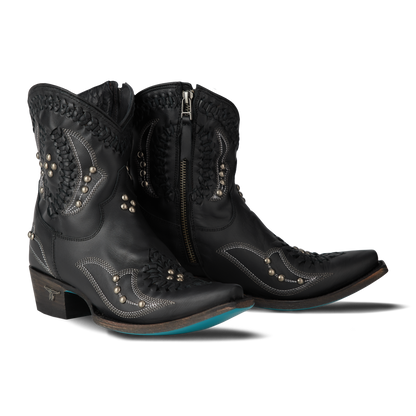 Black Cossette Bootie