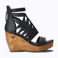 Becca Jet Black PS4 Wedge Sandal