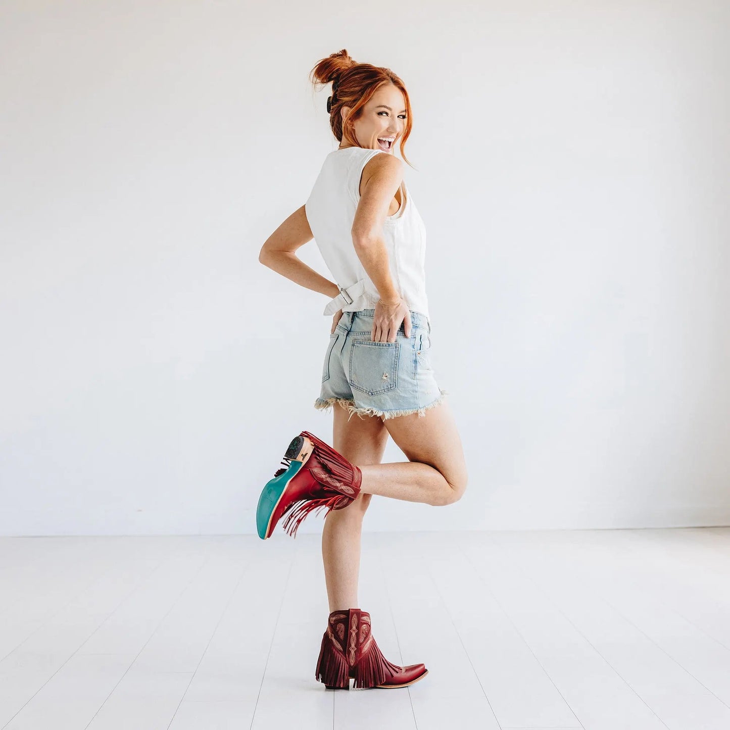 Senita Falls Bootie - Smoldering Ruby