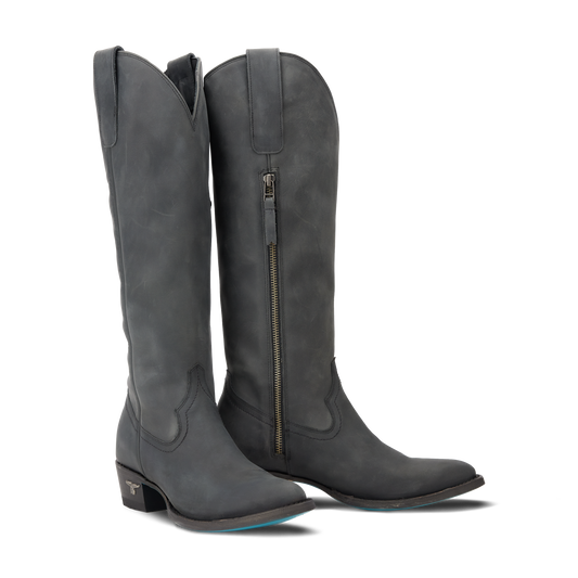 Matte black Plain Jane tall boots