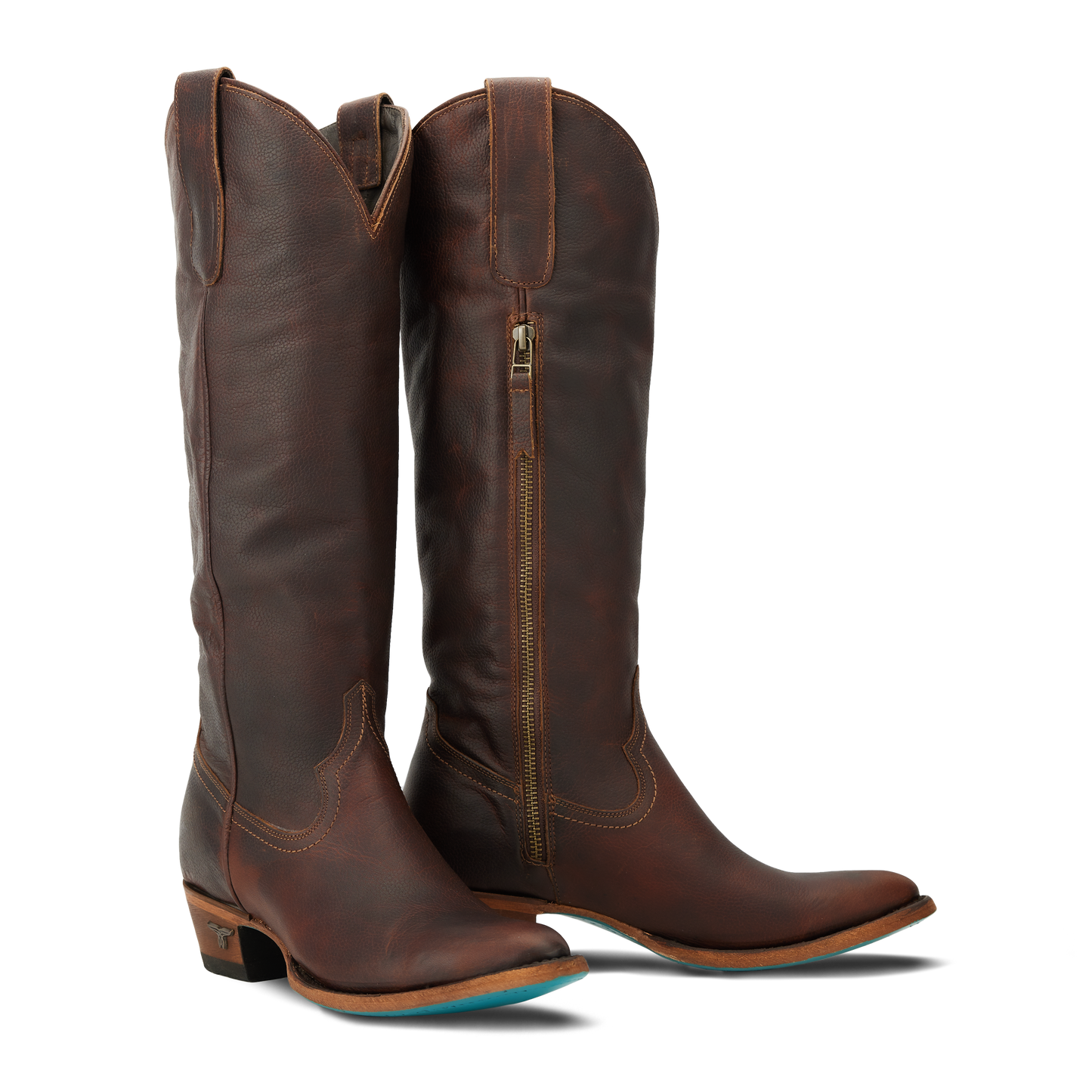Cognac leather Plain Jane western boots