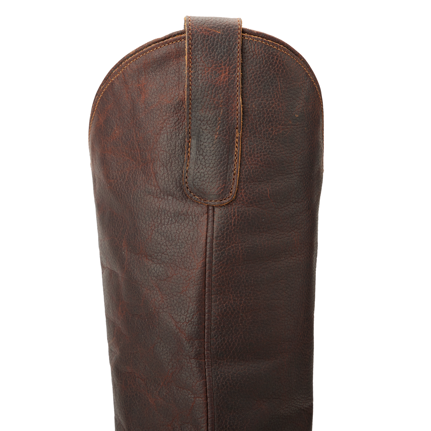 Plain Jane Cognac leather boot closeup