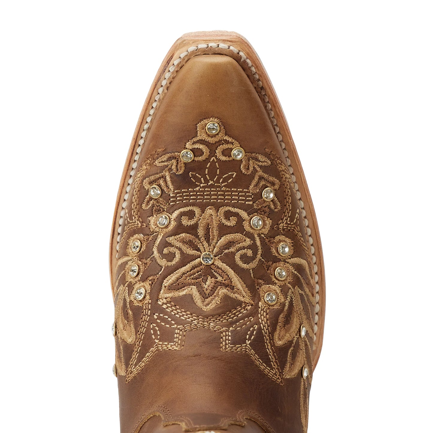 Destiny Desert Clay embroidered cowboy boot close-up
