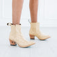 Western Chelsea Boots in Pale Ivory