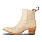 Pale ivory Western Chelsea boot