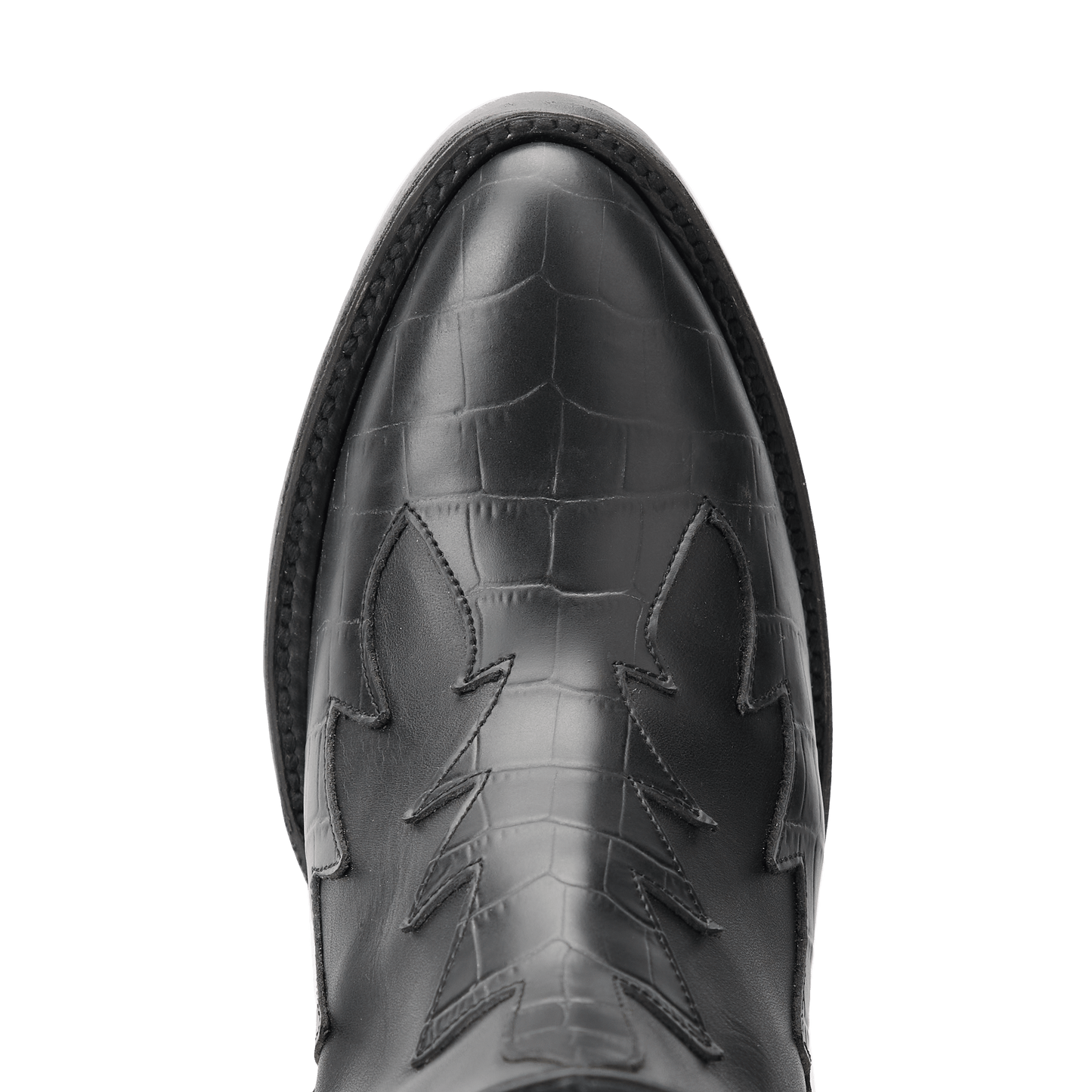 Black Western Chelsea Boot - Top View