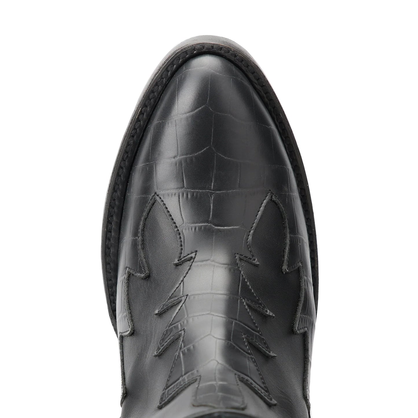 Western Chelsea jet black boot detail
