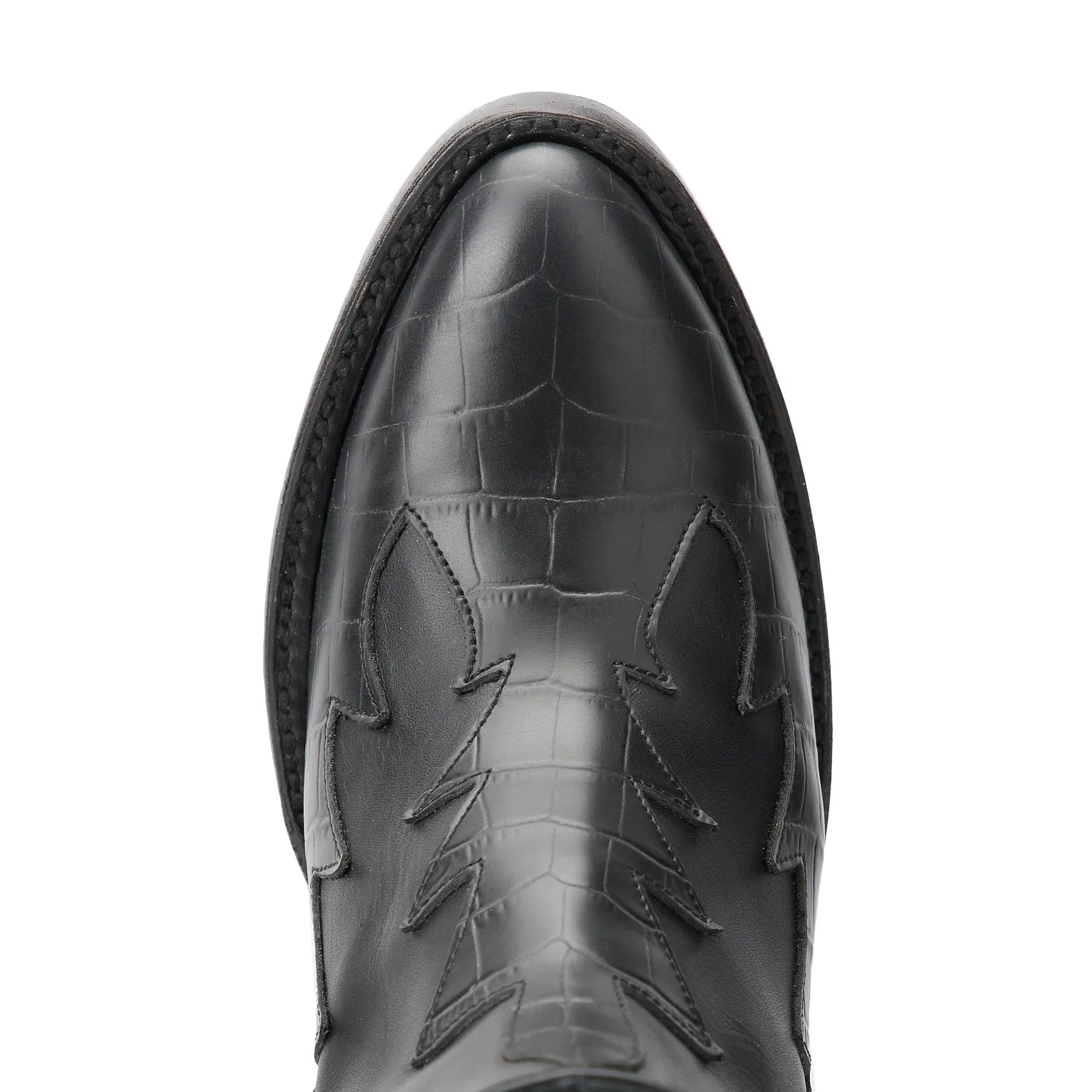 Western Chelsea jet black boot detail