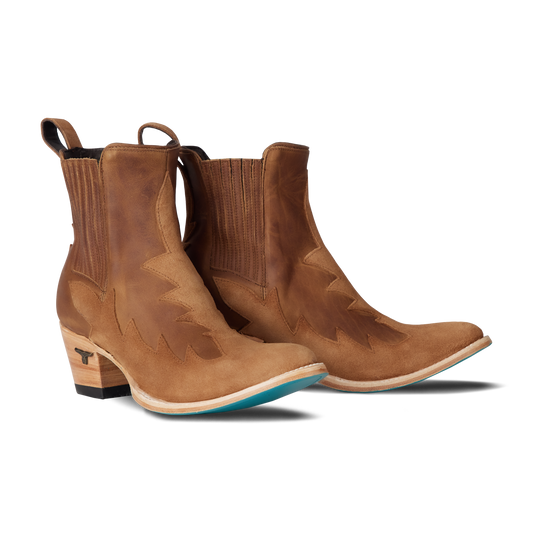 Western Chelsea Bootie - Toffee Suede
