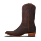 Cognac leather Plain Jane Midi boot with side zip