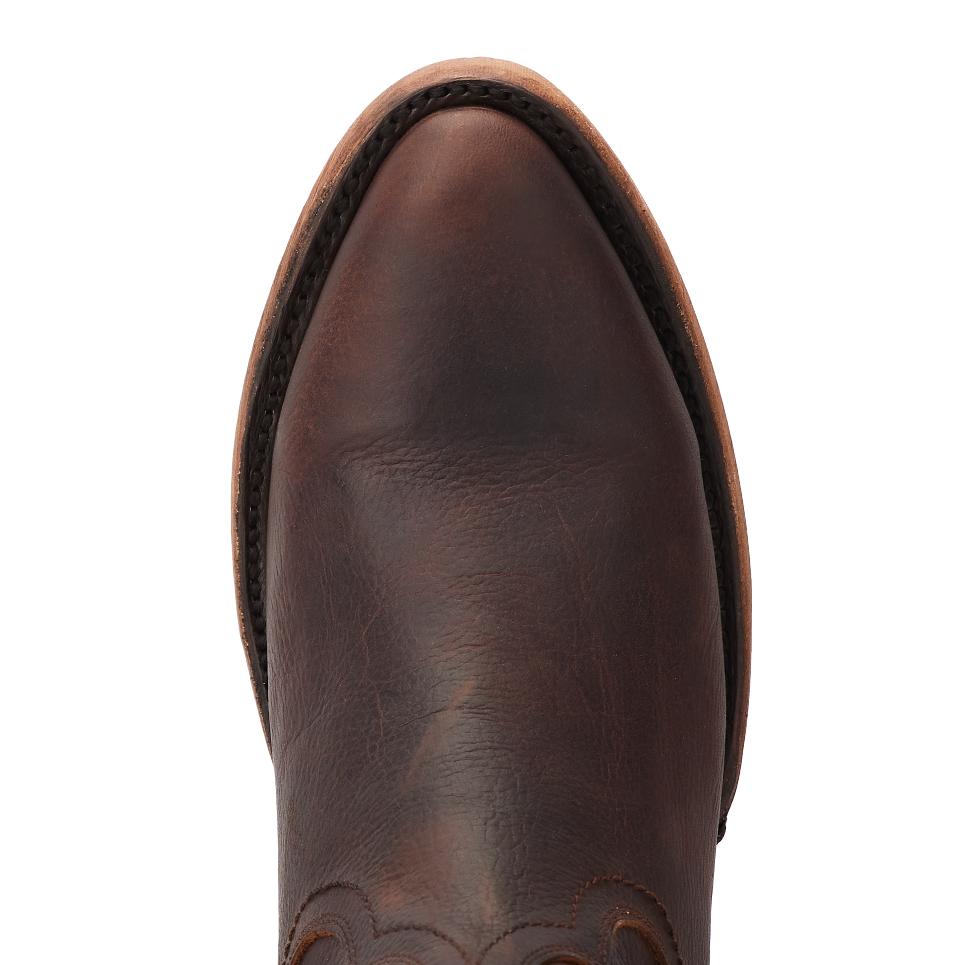 Cognac Plain Jane Midi Boot - Top View
