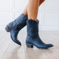 Midnight Navy Plain Jane Midi Boots