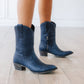 Midnight Navy Plain Jane Midi Boots