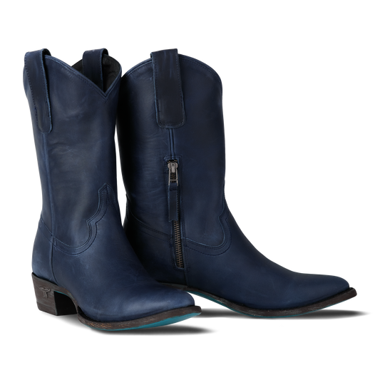 Midnight Navy Plain Jane Midi Boots