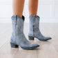 Washed denim midi boots - Plain Jane style