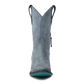 Washed denim midi boot