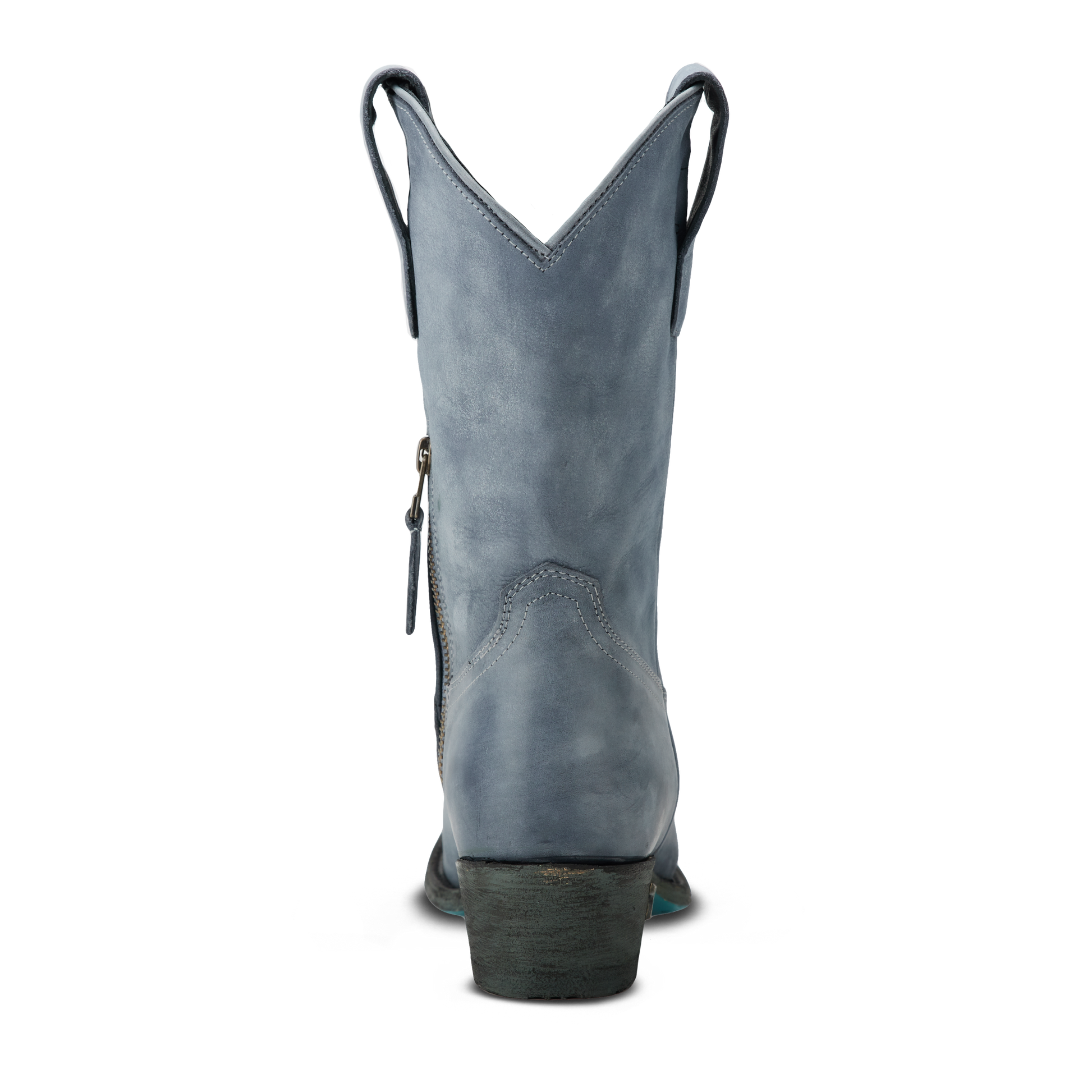 Washed Denim Plain Jane Midi Boot