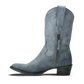 Washed denim midi boot, Plain Jane, side zip