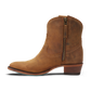 Burnt caramel Plain Jane bootie with zipper