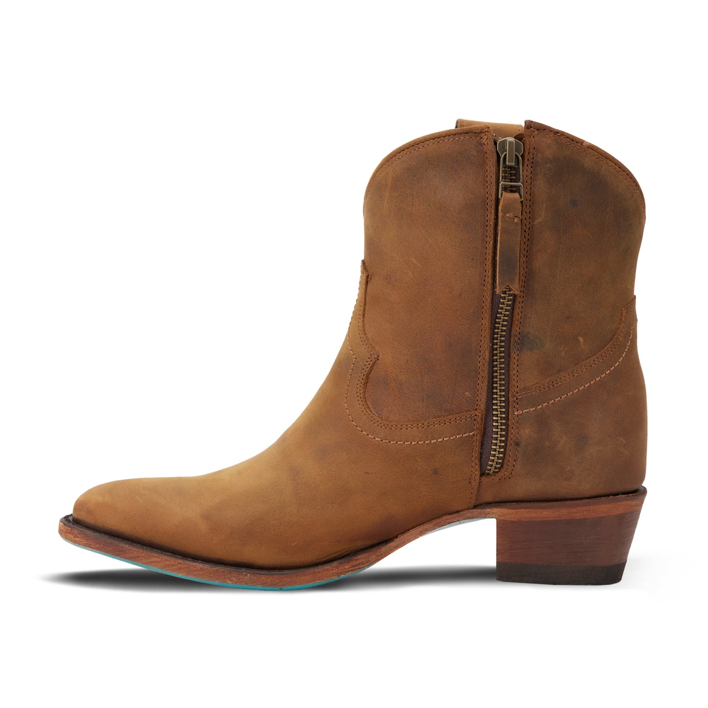 Plain Jane Bootie - Burnt Caramel