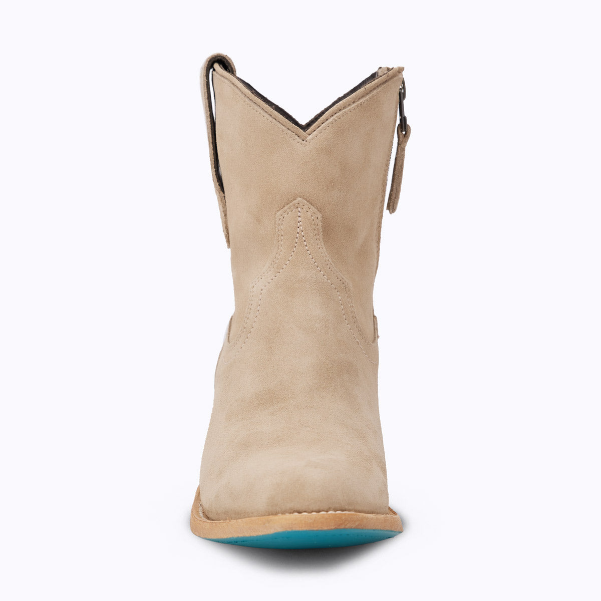 Plain Jane Bootie - Latte Suede